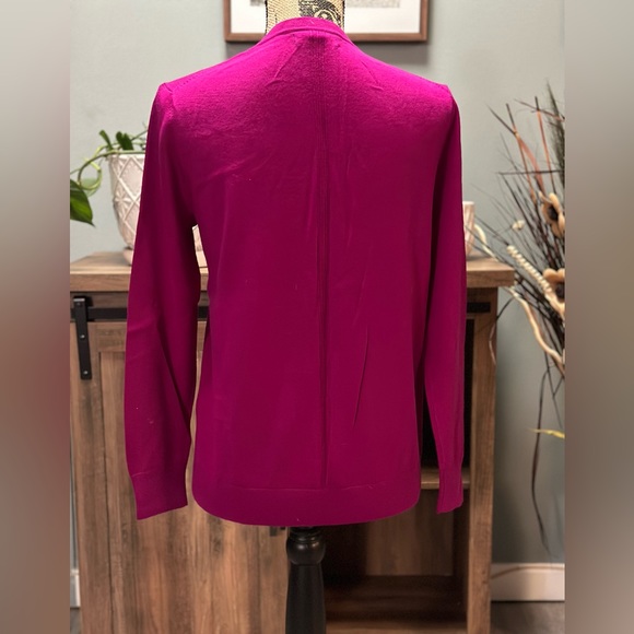 Banana Republic magenta v-neck sweater - Picture 3 of 3